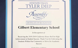 Assemblyman Tyler Diep recognizes Gilbert Elementary - article thumnail image